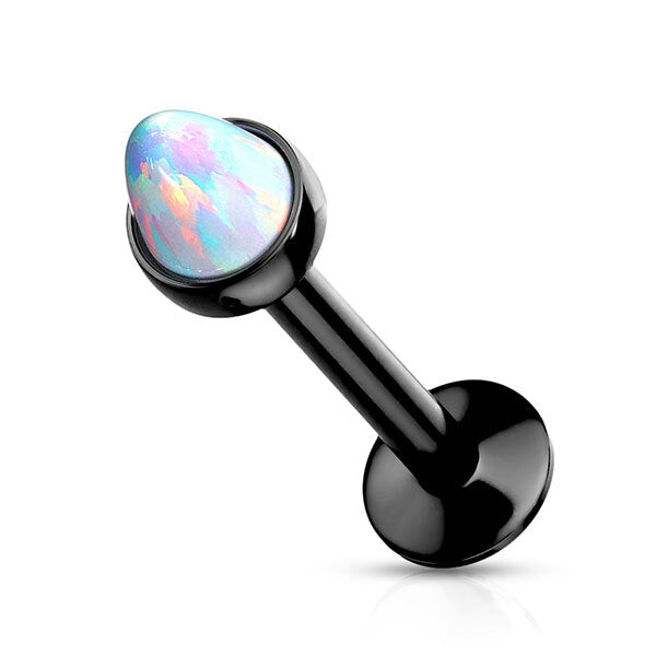 Steel Opal Cone Internally Threaded Labret