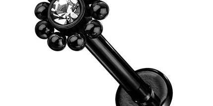 Steel Multi Bead Cluster Internally Threaded Labret