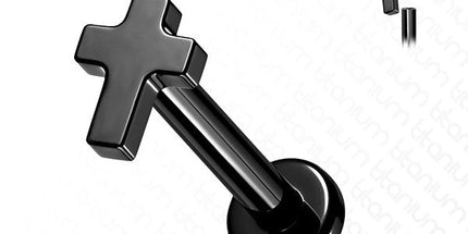 Titanium Cross Internally Threaded Labret