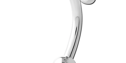 Surgical Steel Decorative Fancy Jewelled Micro Bananabell