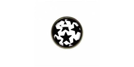 Titanium Highline Black Stars on White Ikon Disc for Dermal Anchors