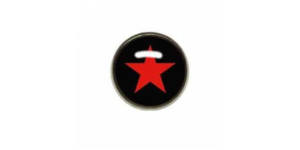 Titanium Highline Red Star on Black Ikon Disc for Dermal Anchors