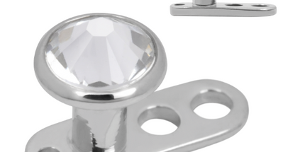 Titanium Highline 3 Hole Base Dermal Anchor with Disc