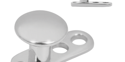 Titanium Highline 3 Hole Base Dermal Anchor with Disc