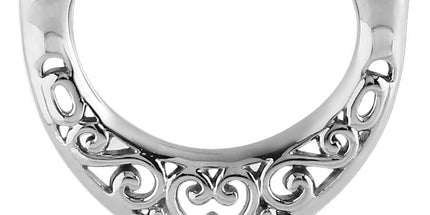 Steel Filigree Heart Nipple Clicker