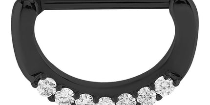 Steel Prong Set Jewelled Nipple Clicker