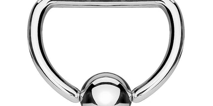 Steel 'D' Shaped Captive Bead Ring