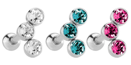 Triple Jewelled Barbell