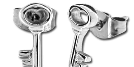 Pair of Surgical Steel Ear Studs Key