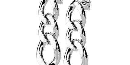 Pair of 316L Chain Link Dangle Stud Earrings