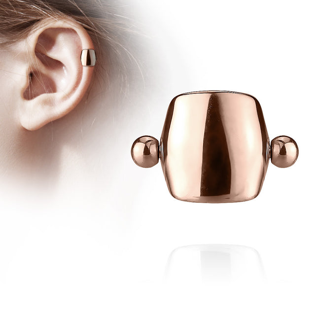 Simple Shield Helix, Ear Cartilage Cuff Barbell