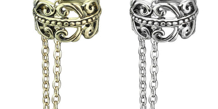 Non Piercing Ear Cuff Celtic Heart Chain Linked