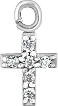 Hinged Segment Ring Cross Charm