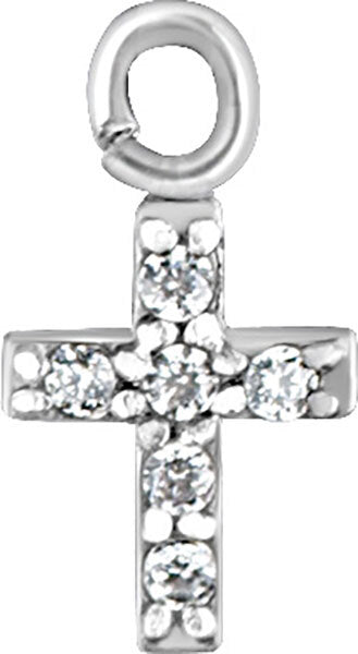 Hinged Segment Ring Cross Charm