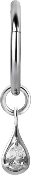 Hinged Segment Ring Tear Drop Charm