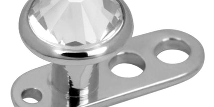 Dermal Anchor with Jewelled Disc