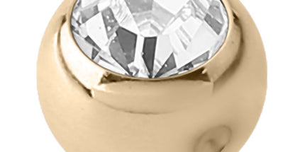 14ct Gold Clip In Jewelled Ball