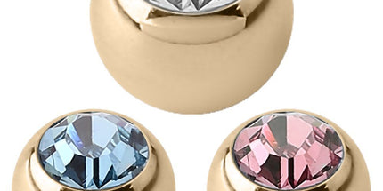 14ct Gold Jewelled Balls