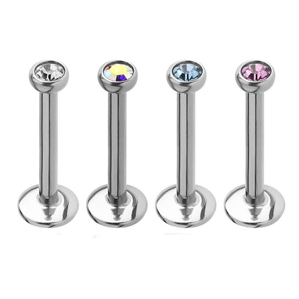 Internally Threaded Jewelled Labrets