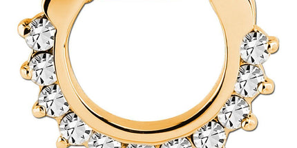 Prong Set Jewelled Septum Clicker in Gold & Black PVD