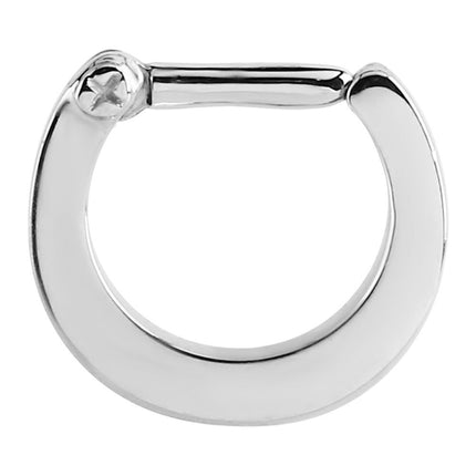 Plain Surgical Steel Septum Clicker. In Gold, Black & Silver