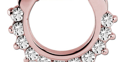 Rose Gold PVD Prong Set Hinged Segment Clicker
