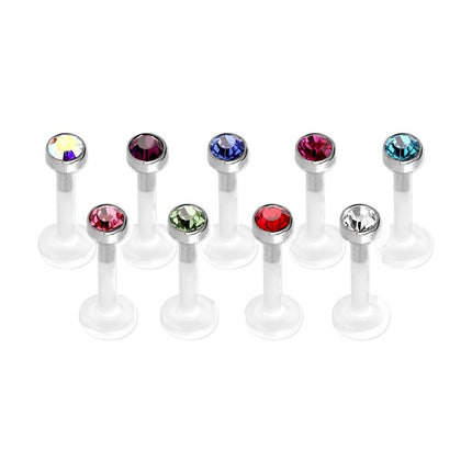 Bioplast Titanium Jewelled Labret Beauty Spot