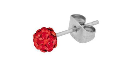Steel Basicline Multi Jewelled Ball Ear Stud