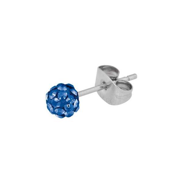 Steel Basicline Multi Jewelled Ball Ear Stud