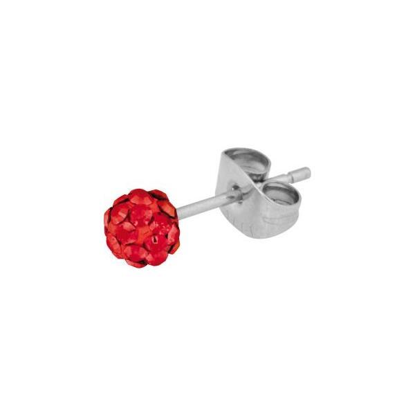 Steel Basicline Multi Jewelled Ball Ear Stud