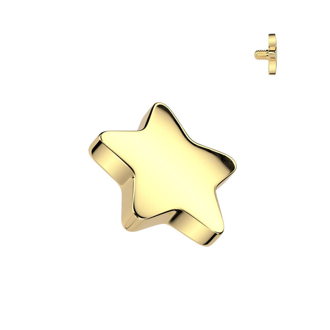 Flat Star Top Internally Threaded Attachment