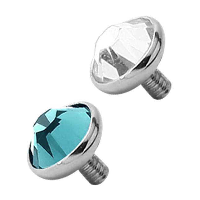 Titanium Jewelled Discs for Internally Threaded Jewellery