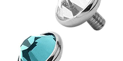 Titanium Jewelled Discs for Internally Threaded Jewellery