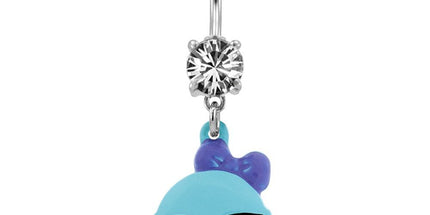 Fashion Navel Blue Octopus