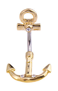 Anchor Fashion Navel In Gold or Silver