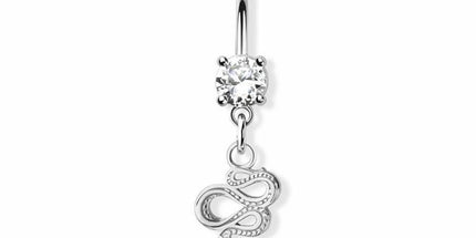 Snake dangle 316l surgical steel navel belly ring