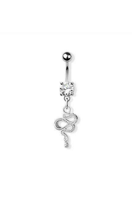 Snake dangle 316l surgical steel navel belly ring