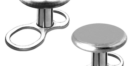 Titanium Basicline 2 Hole Base Face Dermal Anchor with Disc
