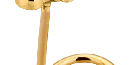 Bright Gold PVD Key Nose Stud