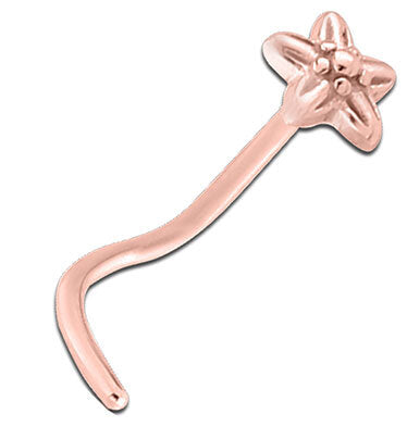 Rose Gold PVD Flower Nose Stud