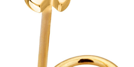 Bright Gold PVD Pacman Nose Stud