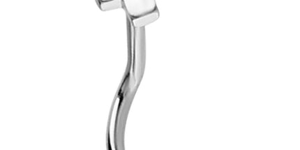 Steel Jewelled Cross Nose Stud