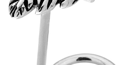 Steel Antique Finish Leaf Nose Stud
