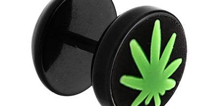 Acrylic Silicone Pot Leaf Fake Plug