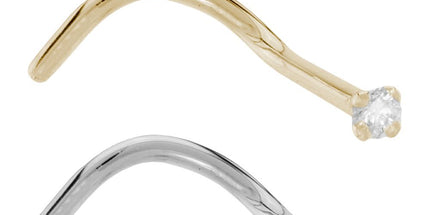 18ct Gold Claw Set 1pt Diamond Nose Stud
