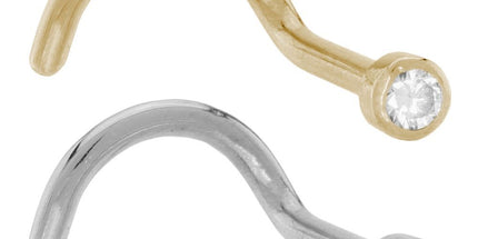 18ct Gold Cup Set 1pt Diamond Nose Stud