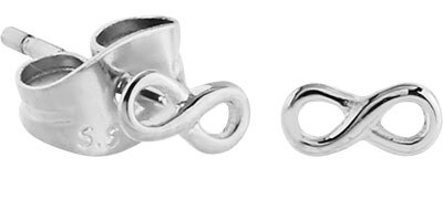 Infinity Ear Studs - Available in Silver, Gold & Rose Gold