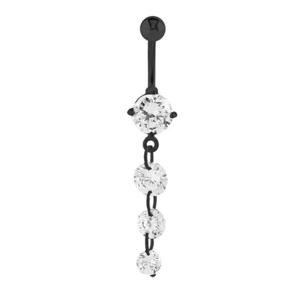 Steel Jewelled Cascade Navel