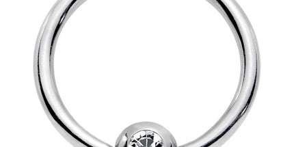 Jewelled Surgical Stainless Steel Fixed Ball Closure Rings