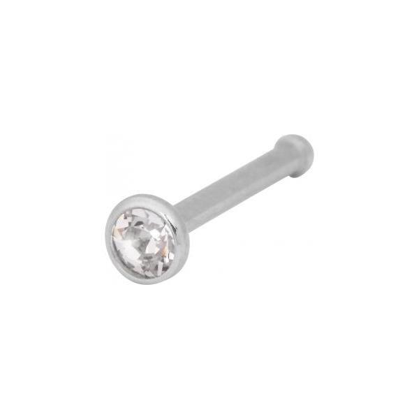 Steel Basicline Jewelled Basic Nose Stud